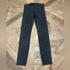 Grass Collection Black Crocodile Print Leggings